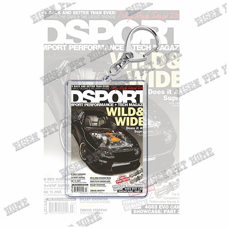 JDM Magazine Cover Keychain Collection