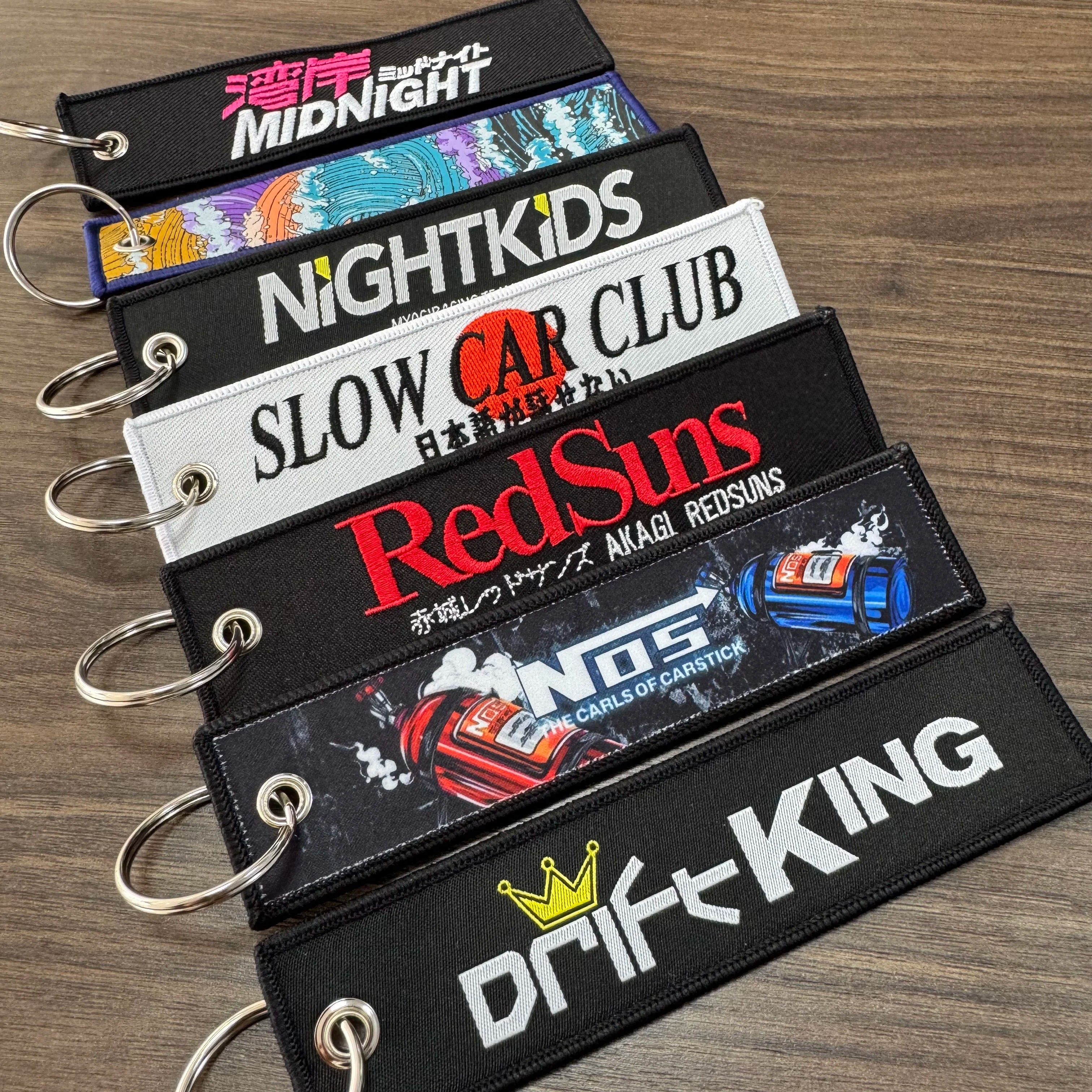 JDM Team & Street Racing Keychain Tags
