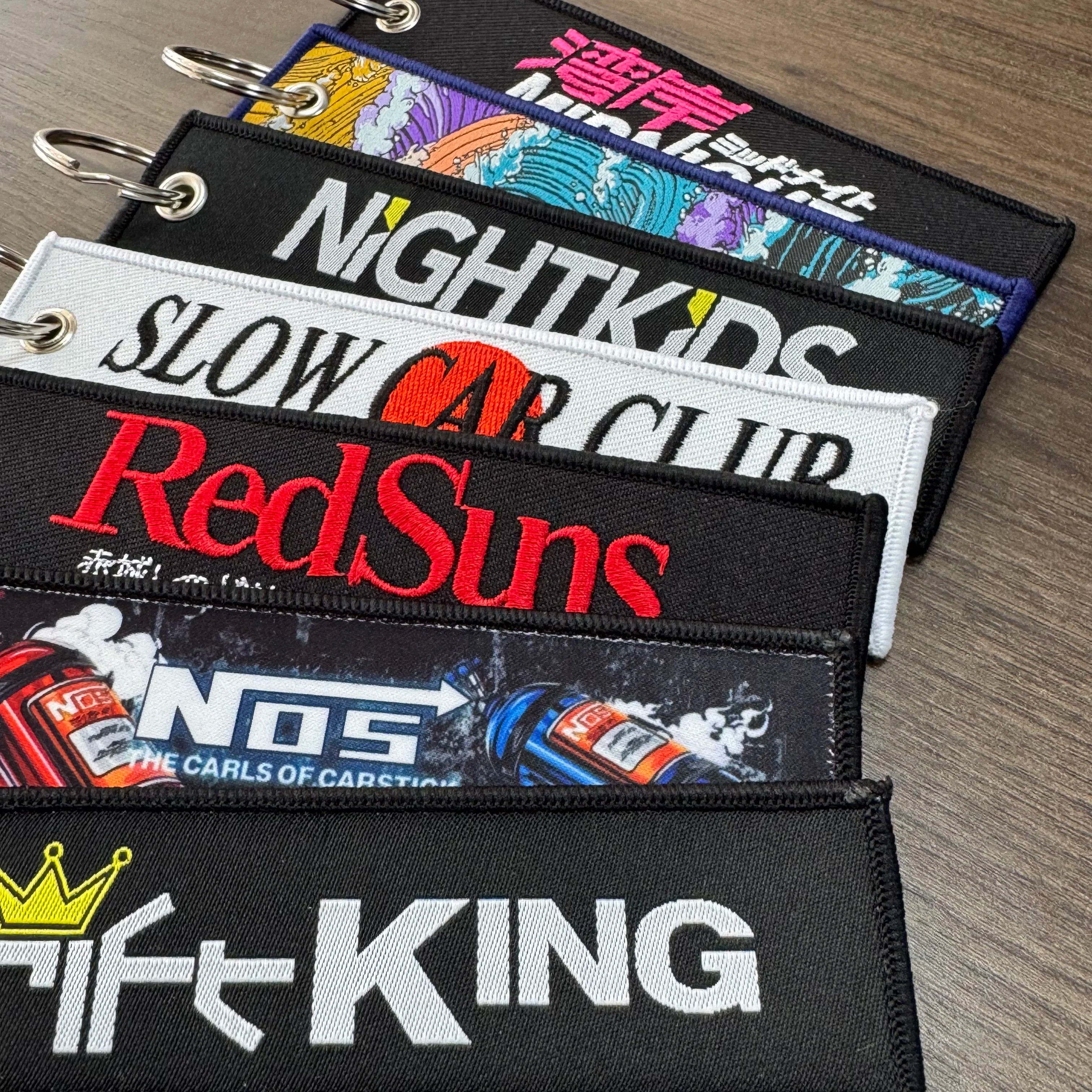 JDM Team & Street Racing Keychain Tags